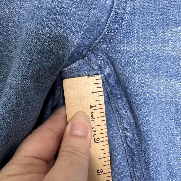 Hollister Jeans Mens 32x30 Blue Advanced Stretch Stacked Skinny Distressed - Picture 12 of 14